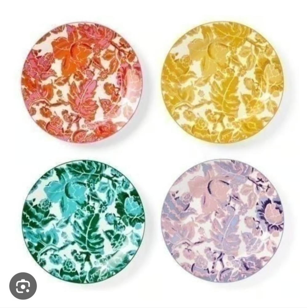 DVF Floral Patterned Salad Plate Set - Multicolor